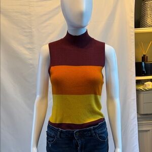 Sanctuary - Burgundy Mock Neck Sleeveless Top - Size Medium